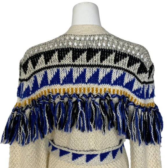 Mother The Fringe Cardigan Sweater XS The Tassel Is Worth The Hassle Tie Belt - Picture 8 of 12
